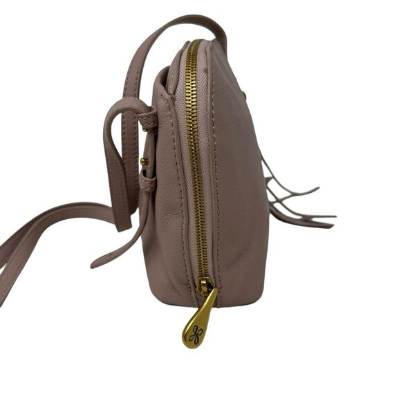 HOBO Nash Crossbody Purse Small Bag Pink Leather Zip Around Tassel Womens - Picture 4 of 16